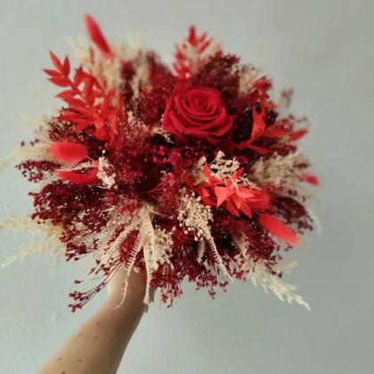 Bouquet séché Rouge eternel