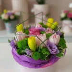 Composition bisous fleuri